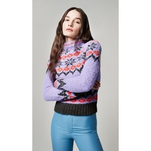 Smythe x Augden Lopi Handknit Sweater in Violet